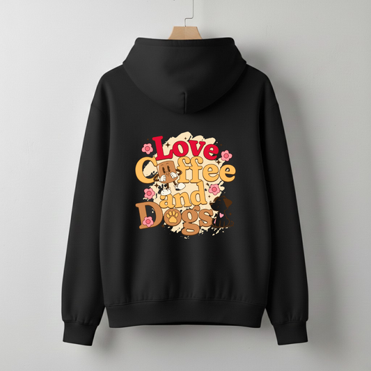 Coffee And Dogs Oversized Hoodie