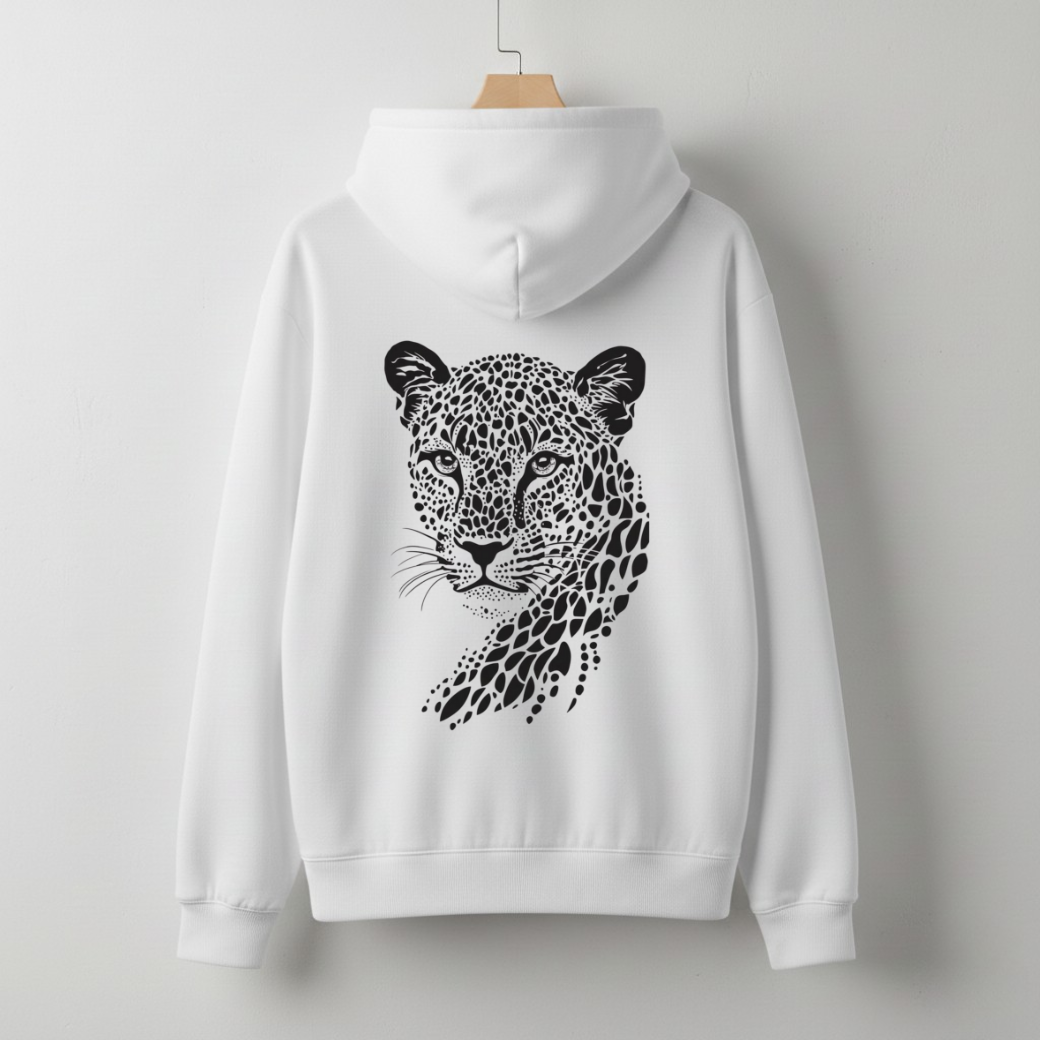 The Monochrome Leopard Hoodie