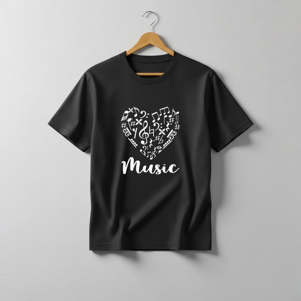 Musical Notes Graphic T-Shirt