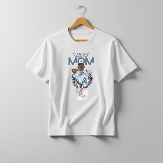 Super Mom Oversized Graphic T-Shirt