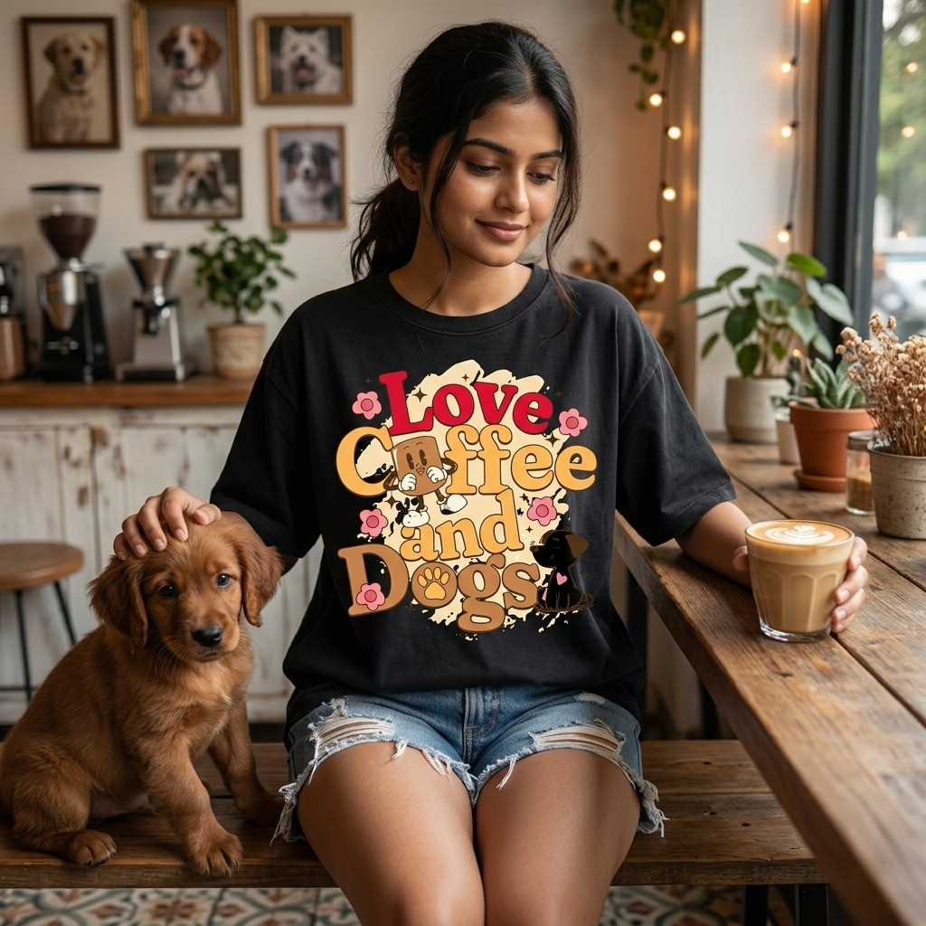 Coffee Unisex Terry Oversized T-Shirt